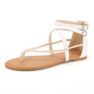 Dream Paris Two-Tone Thong Gladiator Sandal